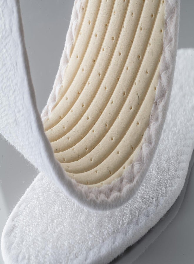 Pedag Summer, Pure Terry Cotton Insoles, Handmade in Germany, Absorbs Sweat & Controls Odor, Ideal for Wear Without Socks, Washable, US Men 15/ EU 48, White, 1 Pair - Image 4